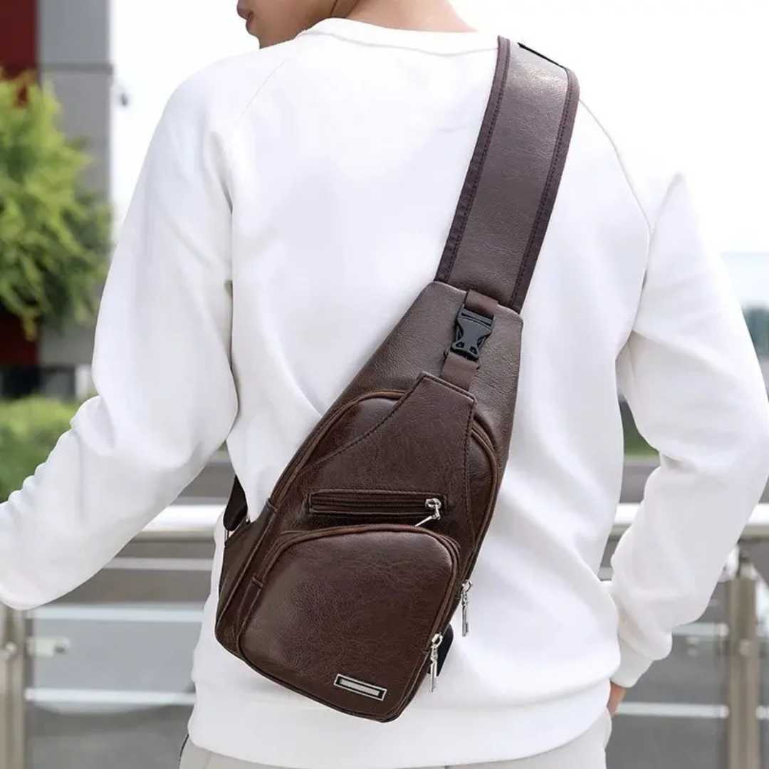 Bolsa Masculina de Ombro Pittman - Lyon Acessórios