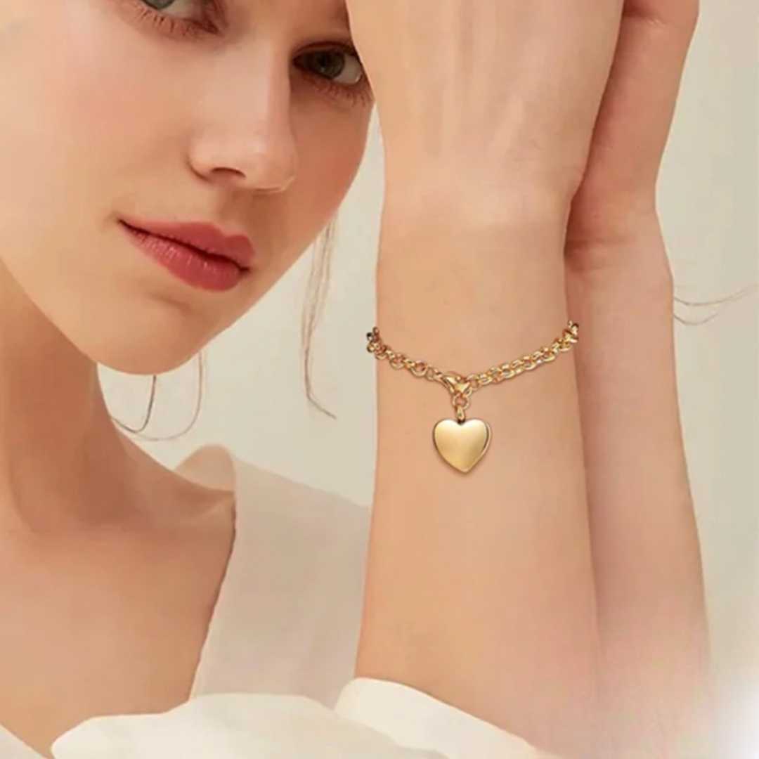 Pulseira Feminina Coração Personalizado - Lyon Acessórios