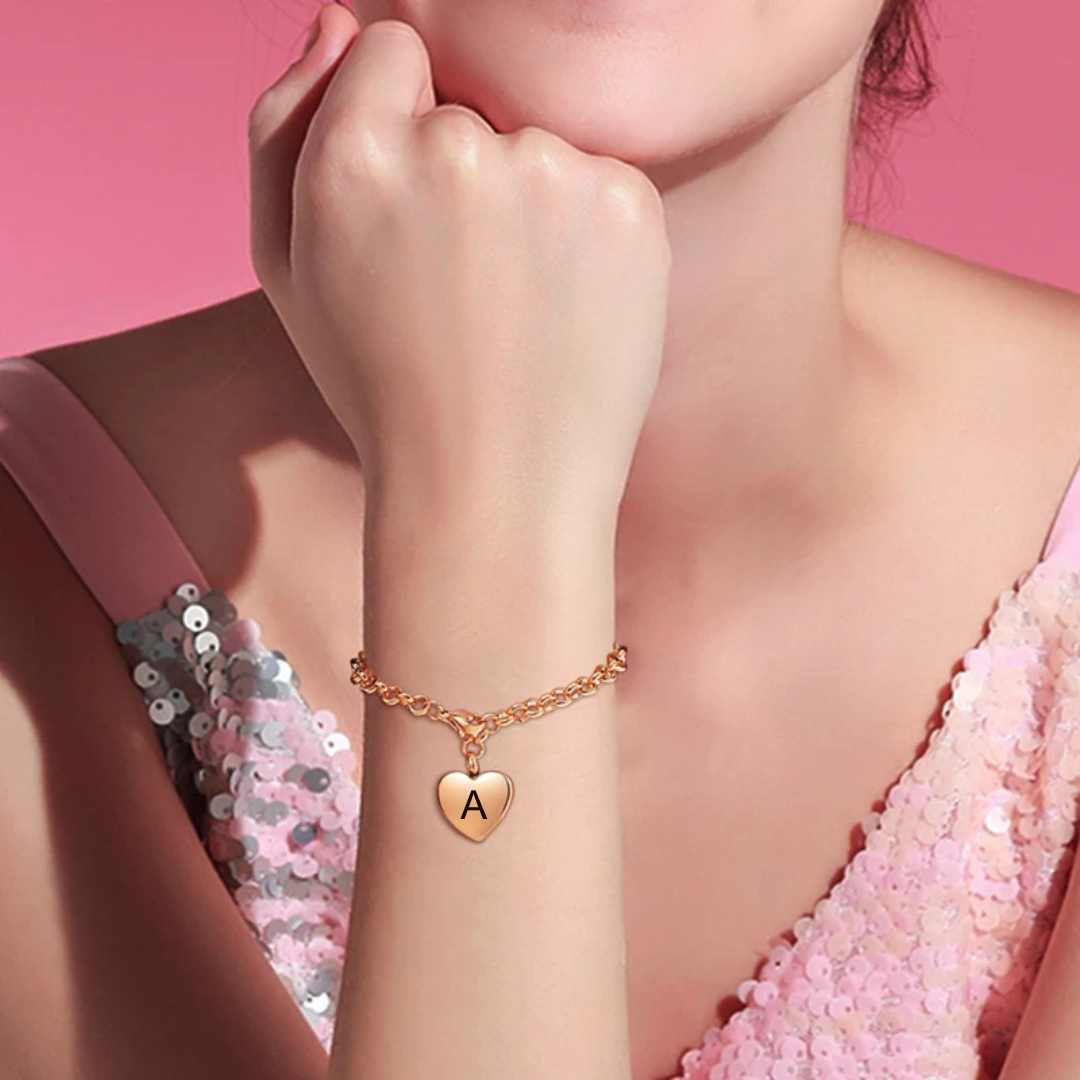 Pulseira Feminina Coração Personalizado - Lyon Acessórios