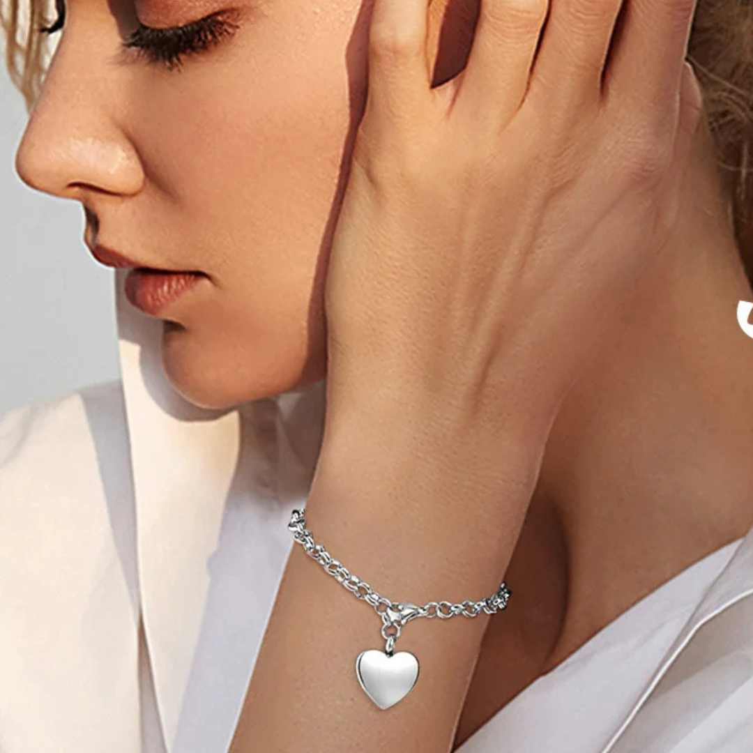 Pulseira Feminina Coração Personalizado - Lyon Acessórios