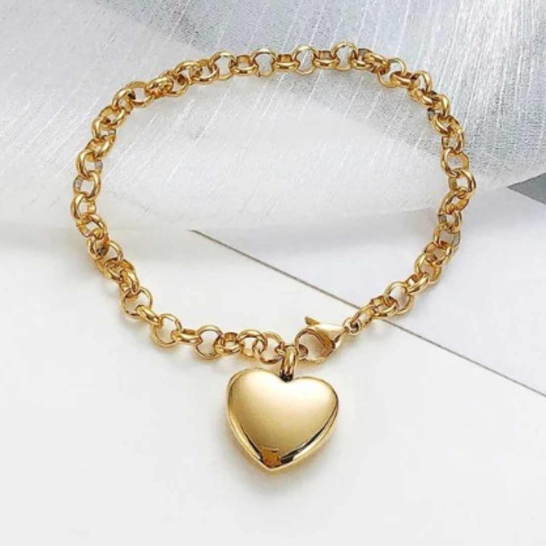 Pulseira Feminina Coração Personalizado - Lyon Acessórios