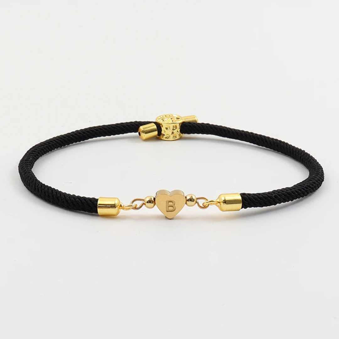 Pulseira Feminina Love Com Pingente de Coração Personalizado - Lyon Acessórios