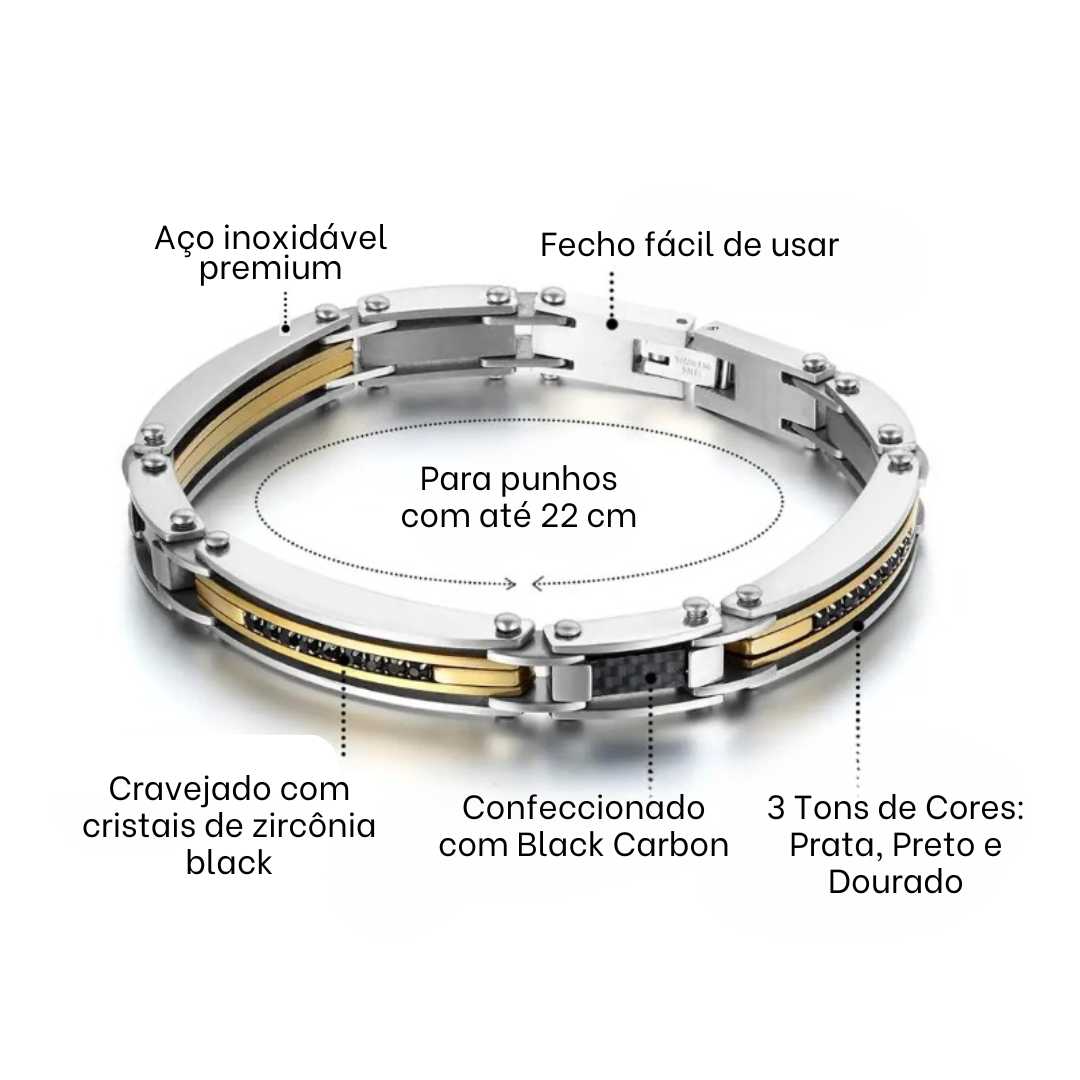 Pulseira Masculina Damasco - Lyon Acessórios