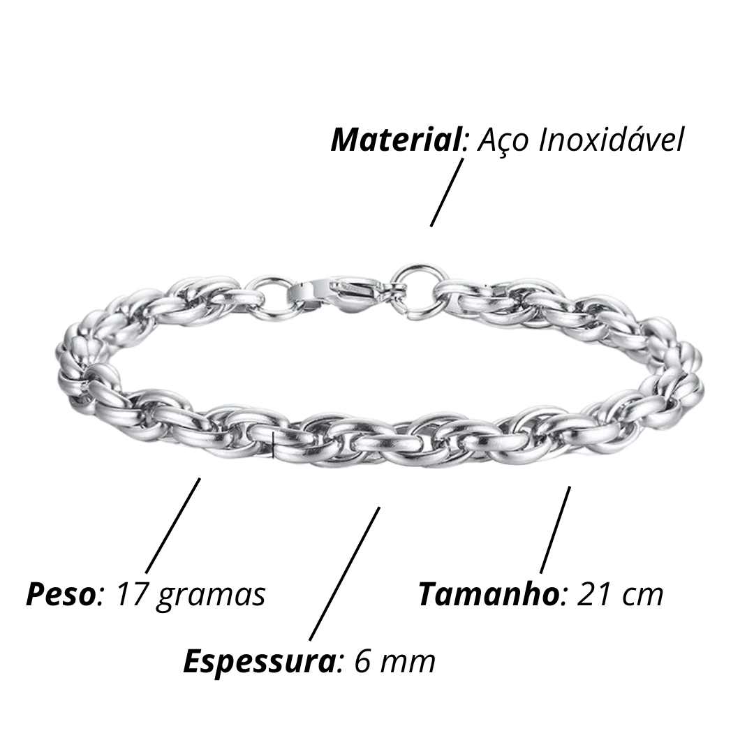 Pulseira Masculina Elos - Lyon Acessórios