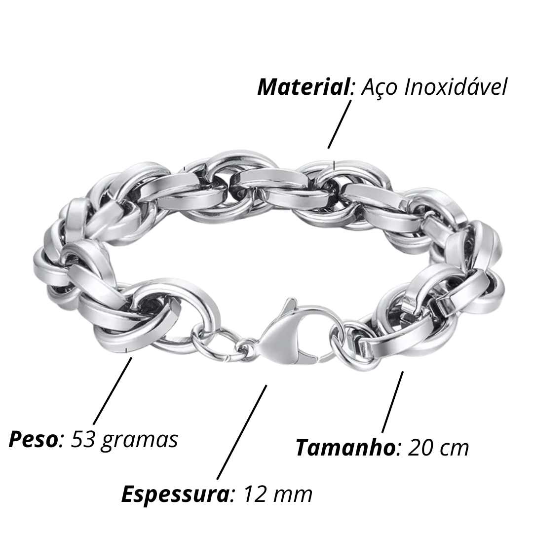 Pulseira Masculina Elos - Lyon Acessórios