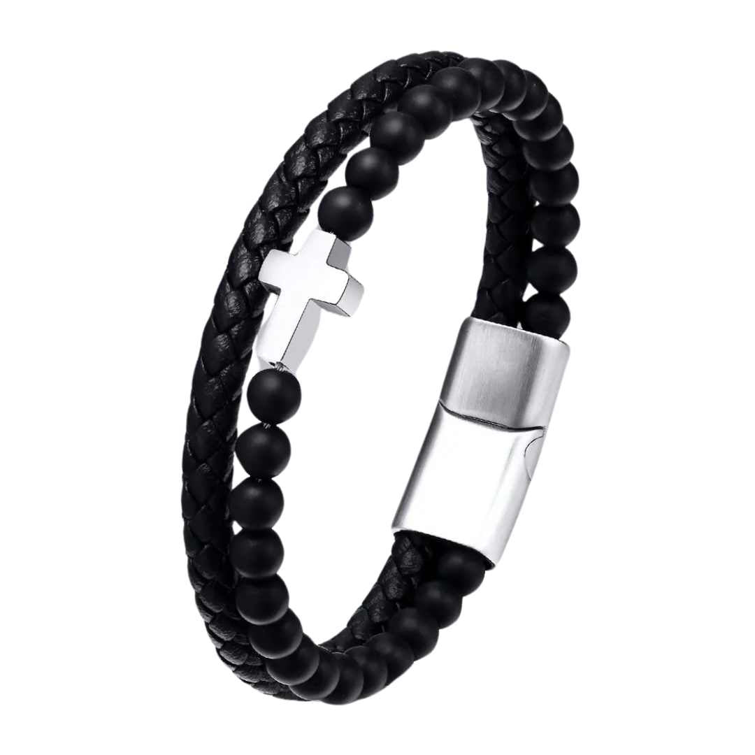 Pulseira Masculina Fé Inabalável - Lyon Acessórios