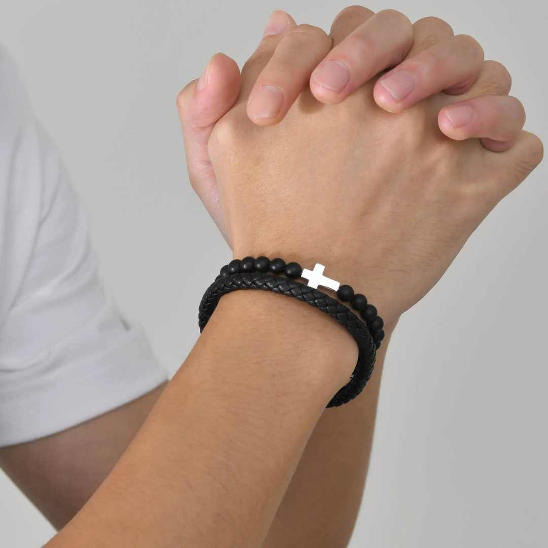 Pulseira Masculina Fé Inabalável - Lyon Acessórios