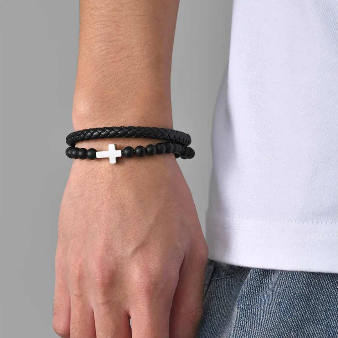 Pulseira Masculina Fé Inabalável - Lyon Acessórios