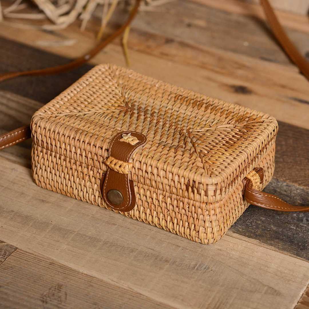 Bolsa de Palha Rattan Kaila - Lyon Semijoias