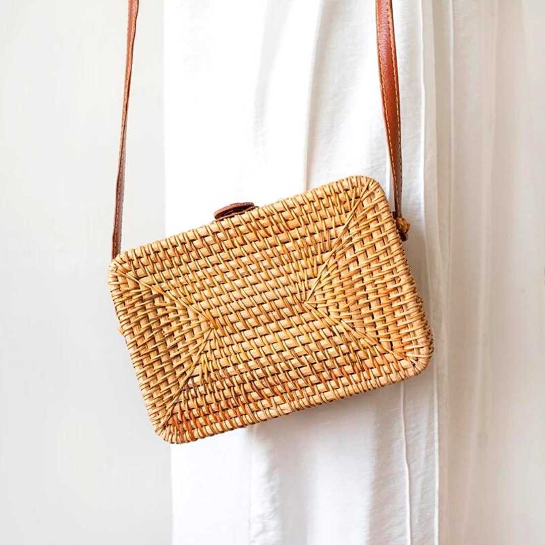 Bolsa de Palha Rattan Kaila - Lyon Semijoias