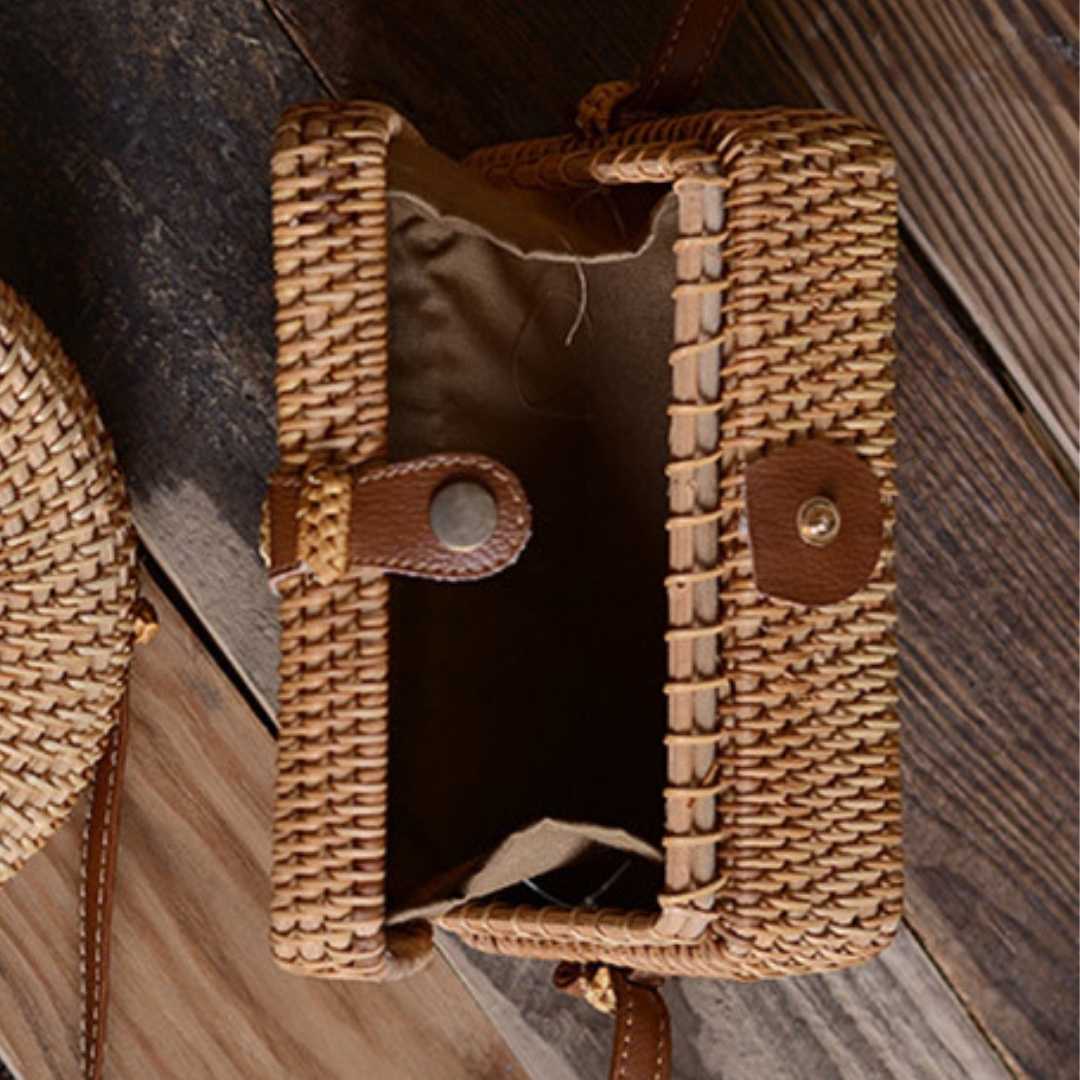 Bolsa de Palha Rattan Kaila - Lyon Semijoias