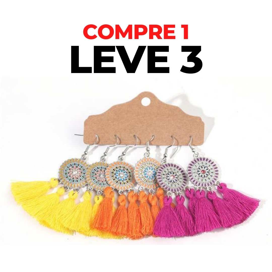 Brincos Boho Chic - Compre 1 Leve 3