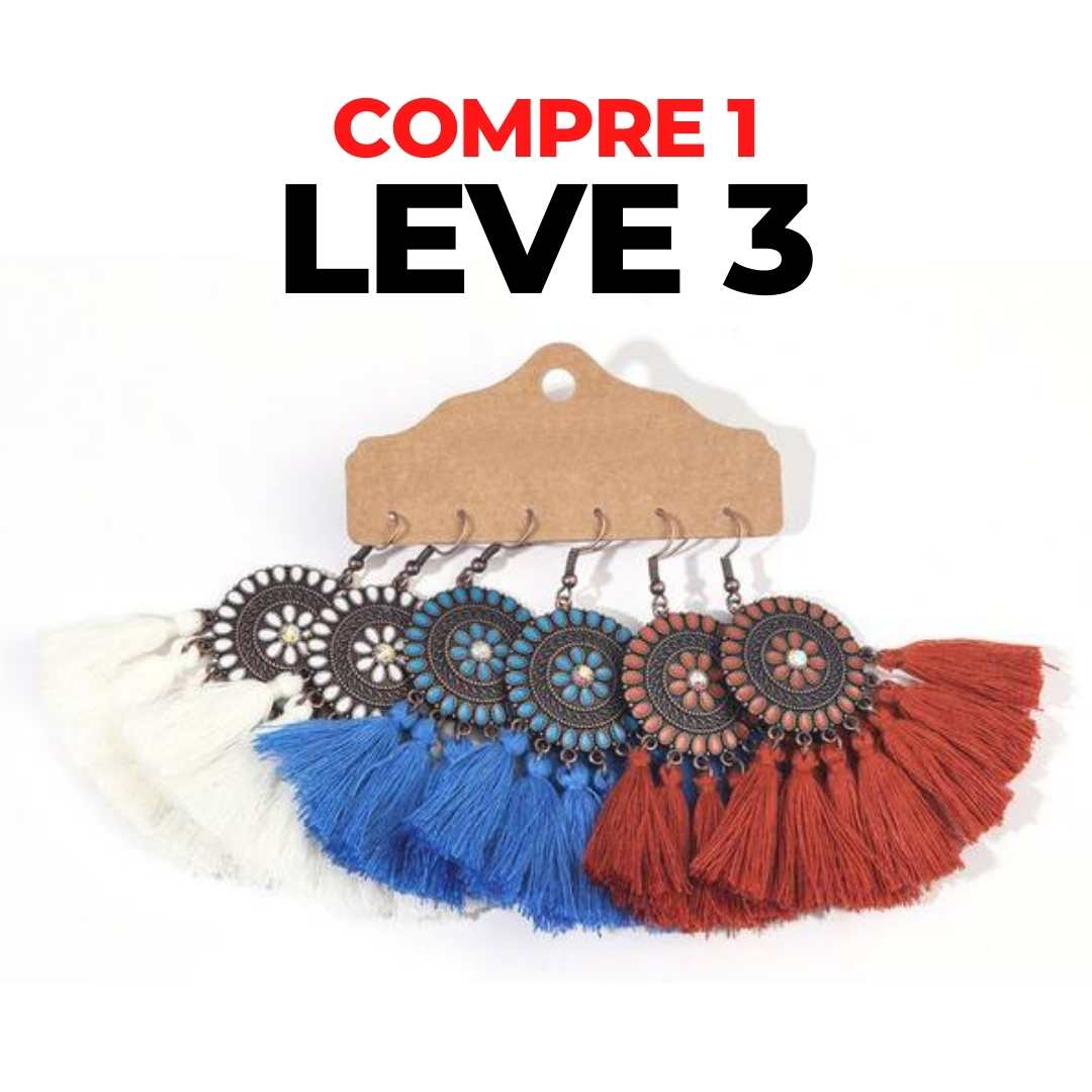 Brincos Boho Chic - Compre 1 Leve 3