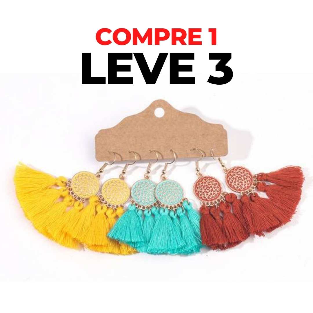 Brincos Boho Chic - Compre 1 Leve 3