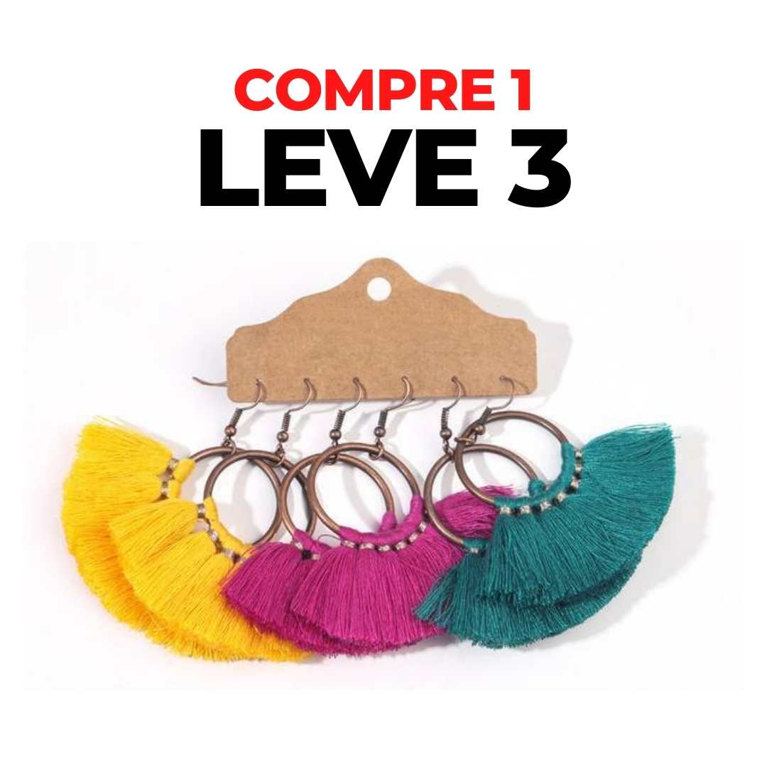 Brincos Boho Chic - Compre 1 Leve 3