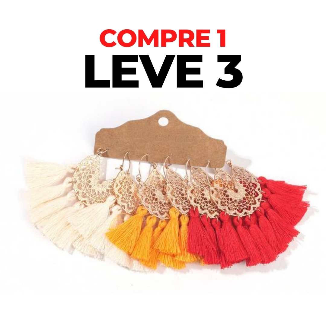 Brincos Boho Chic - Compre 1 Leve 3