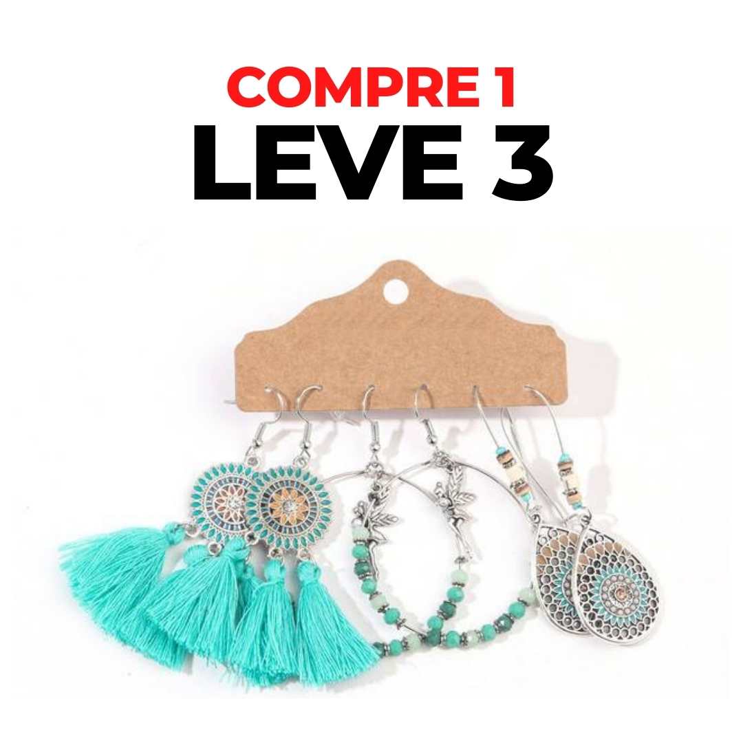 Brincos Boho Chic - Compre 1 Leve 3