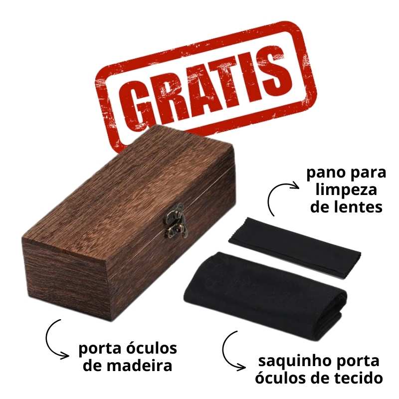 Óculos de Sol Masculino Quadrado Polarizado Kent - Grátis