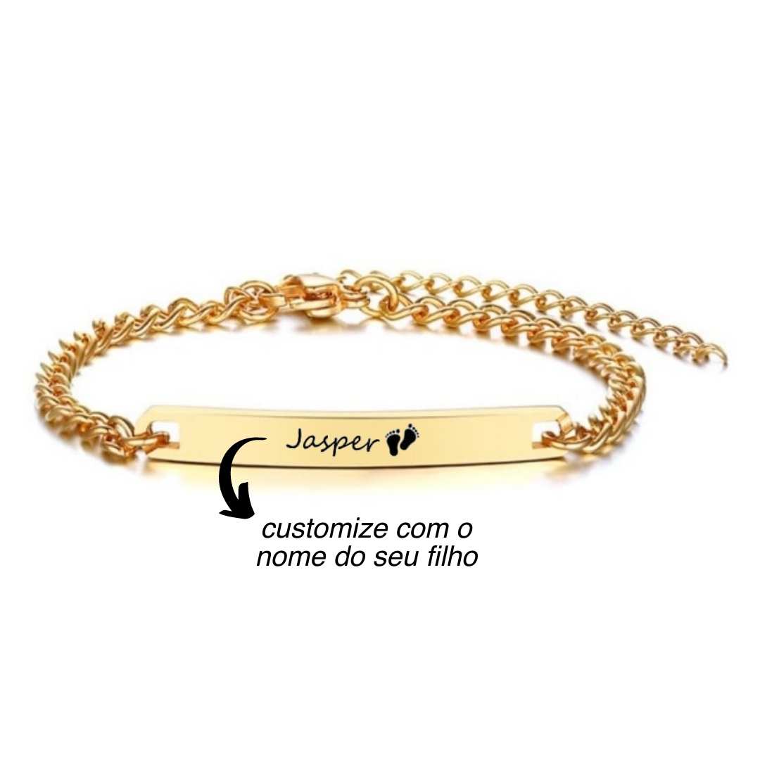 Pulseira Infantil Personalizada Com Nome - 5mm