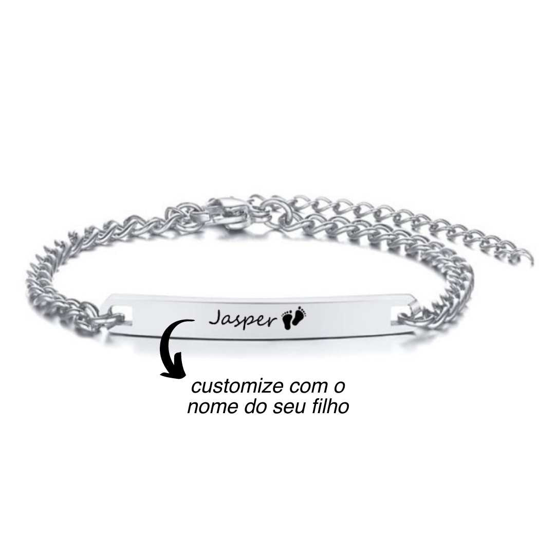 Pulseira Infantil Personalizada Com Nome - 5mm