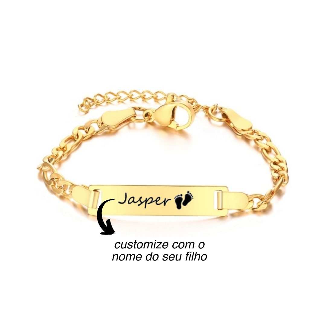 Pulseira Infantil Personalizada Com Nome - 6 mm