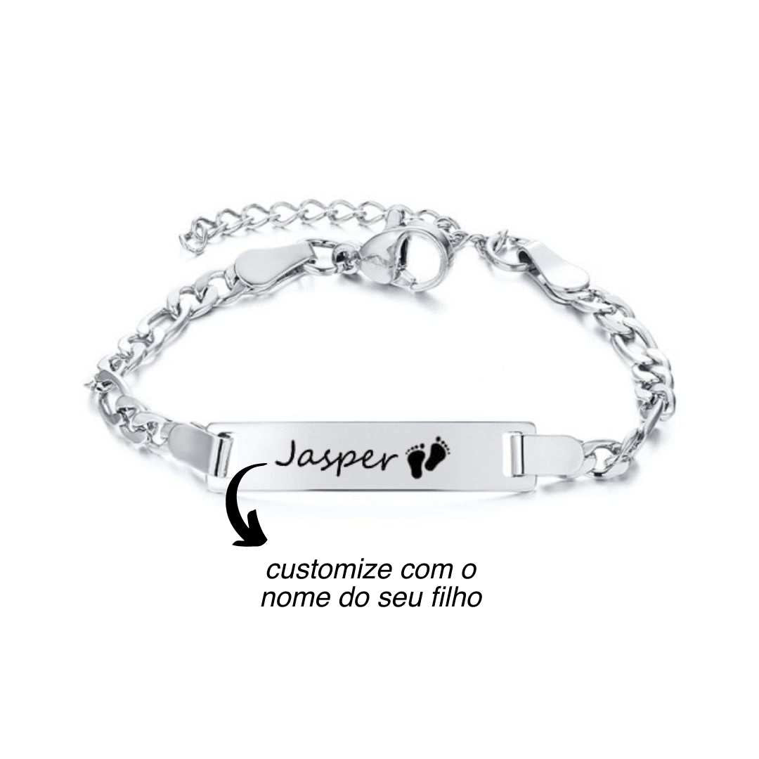 Pulseira Infantil Personalizada Com Nome - 6 mm