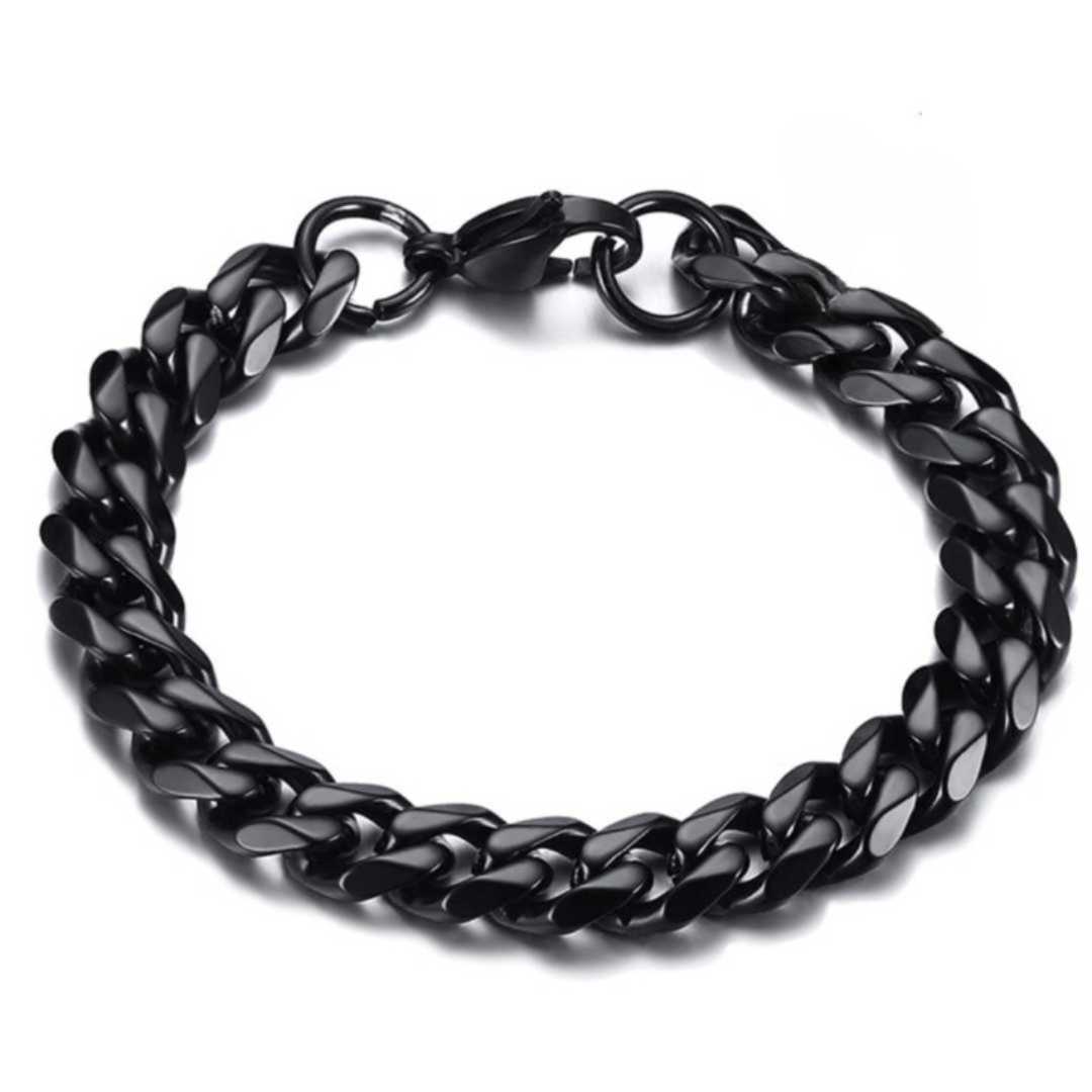 Pulseira Masculina Cubana - Preta