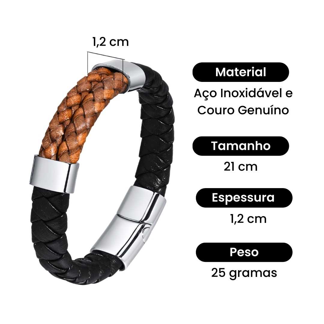 Pulseira Masculina Don - Prata - Informações