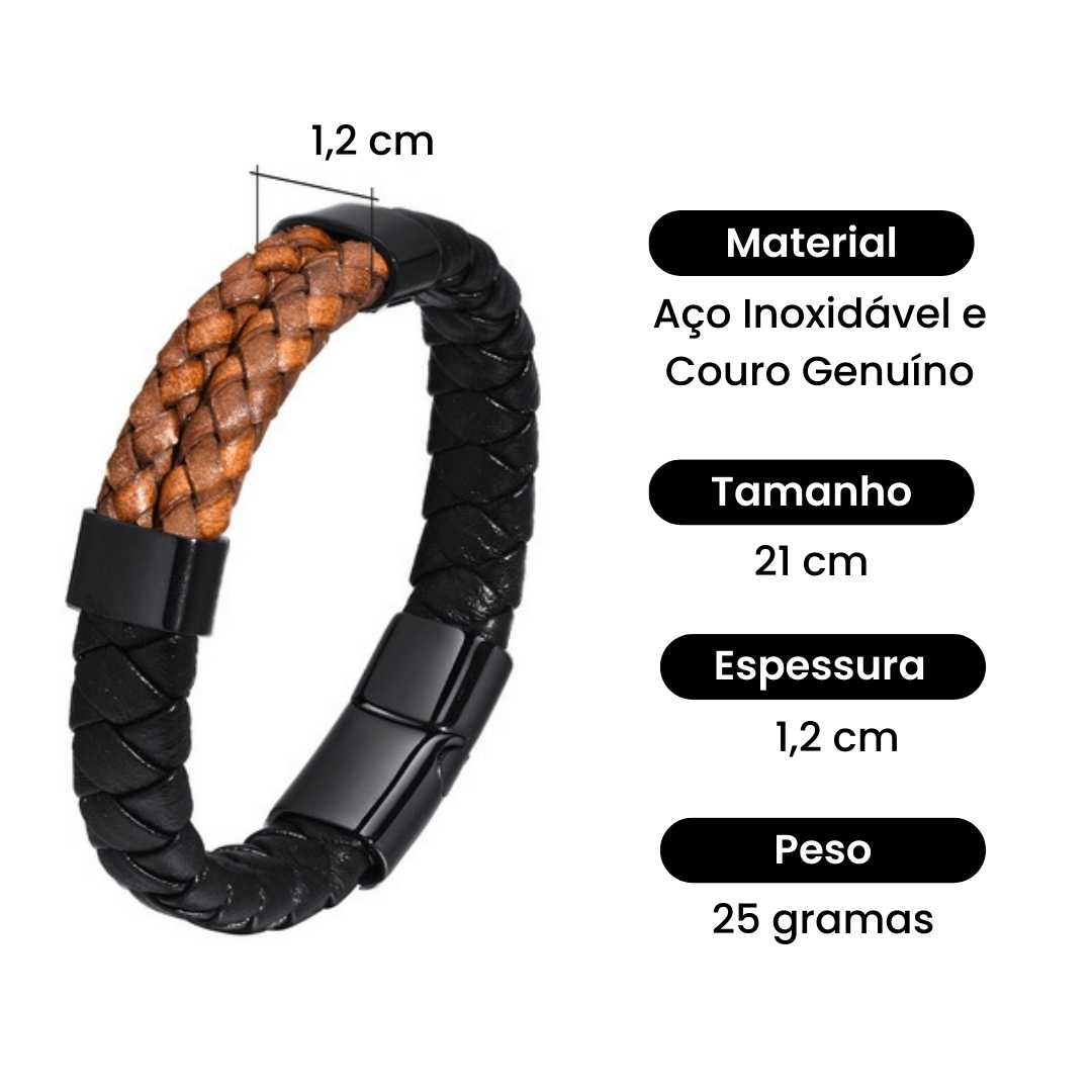 Pulseira Masculina Don - Preto - Informações